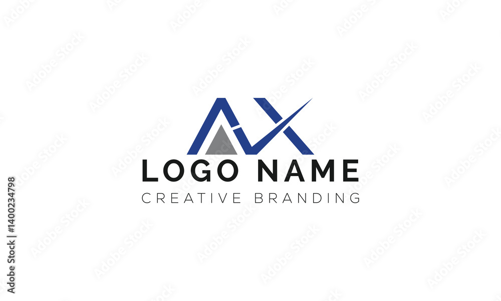 Minimalist AX Logo for Branding and Identity. Minimalist AX Logo for Branding and Identity.