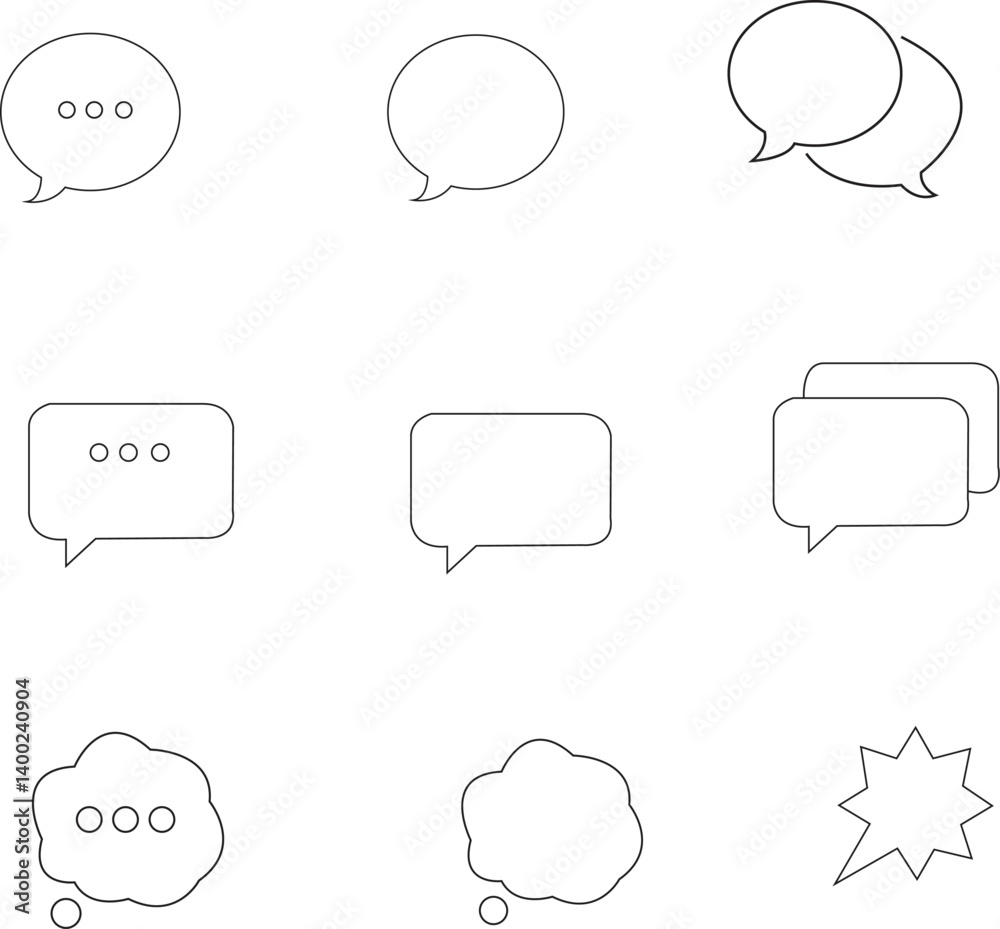 Obraz premium set of comic speech bubbles