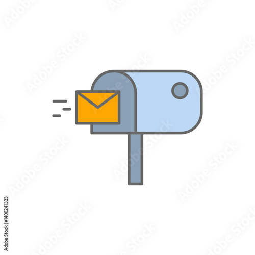 mail box outline style icon 