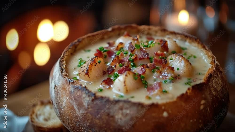 scallop chowder with smoked bacon video canadian seafood