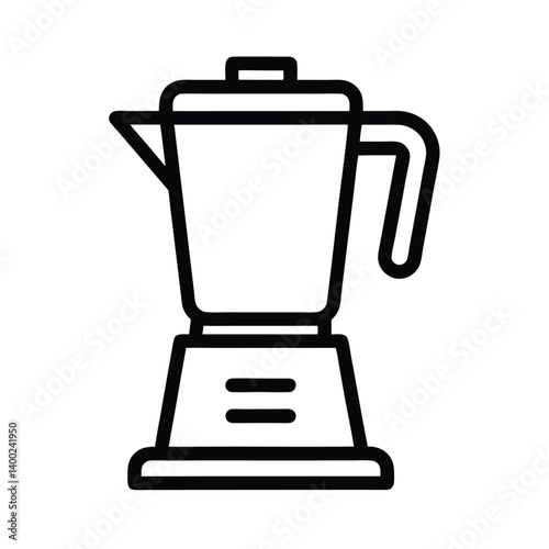Blender Outline Icon on White Background