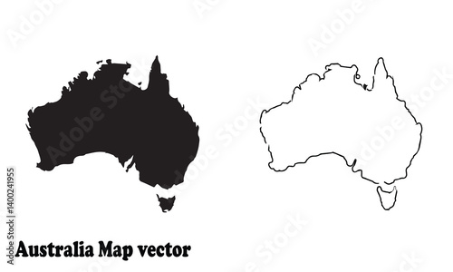 Australia map vector, Australia map logo, Australia map silhouette.