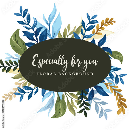 watercolor leaf seamless pattern background
