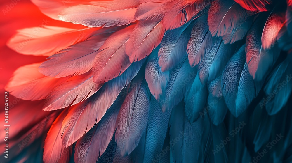 Obraz premium Abstract Elegance: Feathered Wing Design with Flowing, Artistic Details