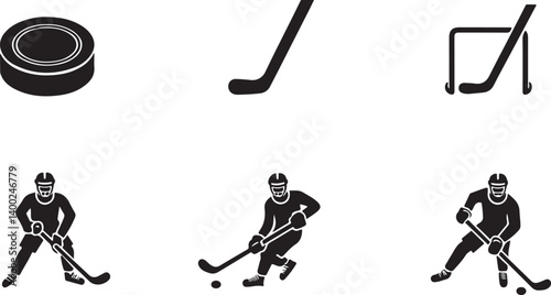 Canvas Print "American Hockey Player Silhouette SVG | Custom Jersey Number & Flag Background"