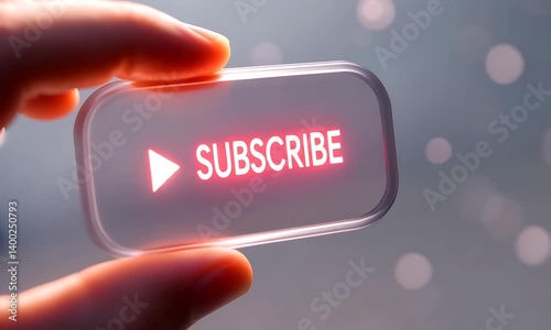 Subscribe Button Animation Modern Glassy Effect