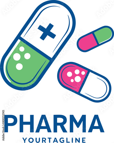 logo of Medical and health care from the heart pharmacy modern logo design in fresh and unique idea logo logos