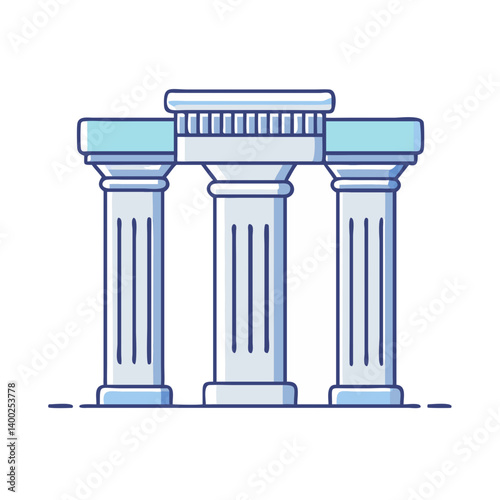 ancient columns  icon, ancient columns  vector illustration-simple illustration of ancient columns , perfect for ancient columns  logos and icons