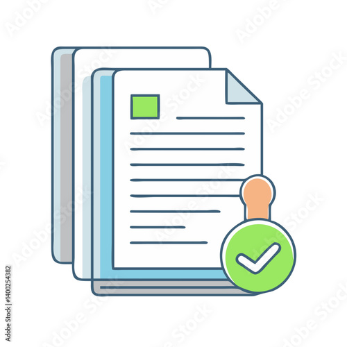 approved documents papers  icon, approved documents papers  vector illustration-simple illustration of approved documents papers , perfect for approved documents papers  logos and icons