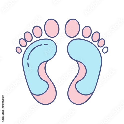baby feet  icon, baby feet  vector illustration-simple illustration of baby feet , perfect for baby feet  logos and icons