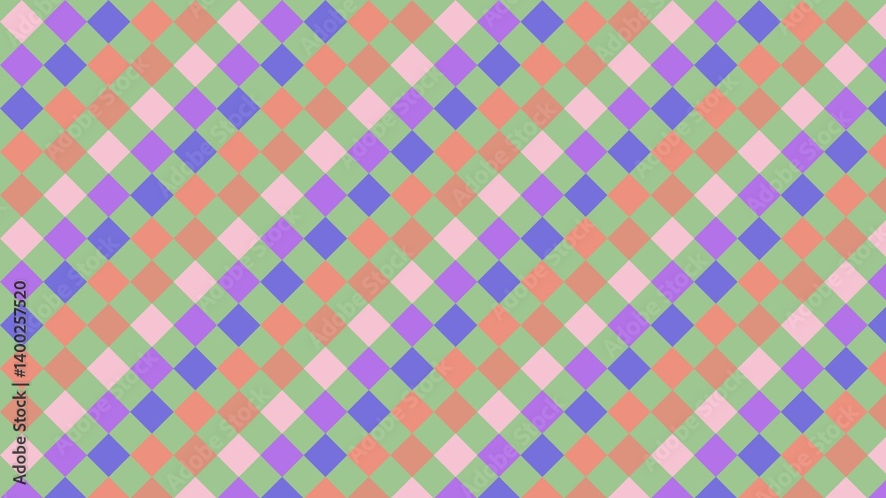 Fototapeta premium Geometric pattern of pastel-colored diamonds (1)