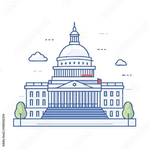 capitol building  icon, capitol building  vector illustration-simple illustration of capitol building , perfect for capitol building  logos and icons