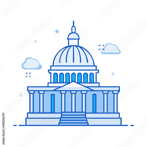 capitol building  icon, capitol building  vector illustration-simple illustration of capitol building , perfect for capitol building  logos and icons