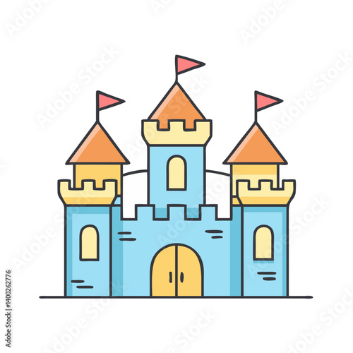 castle  icon, castle  vector illustration-simple illustration of castle , perfect for castle  logos and icons