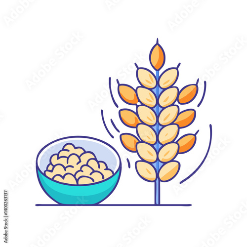 cereals icon, cereals vector illustration-simple illustration of cereals, perfect for cereals logos and icons