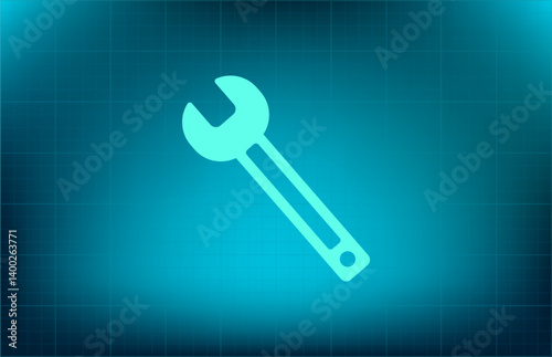 vector icon on blue background with gradient