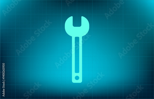vector icon on blue background with gradient