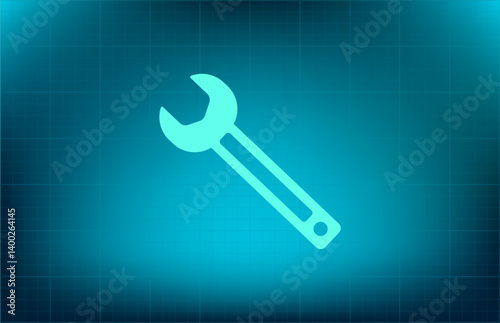 vector icon on blue background with gradient