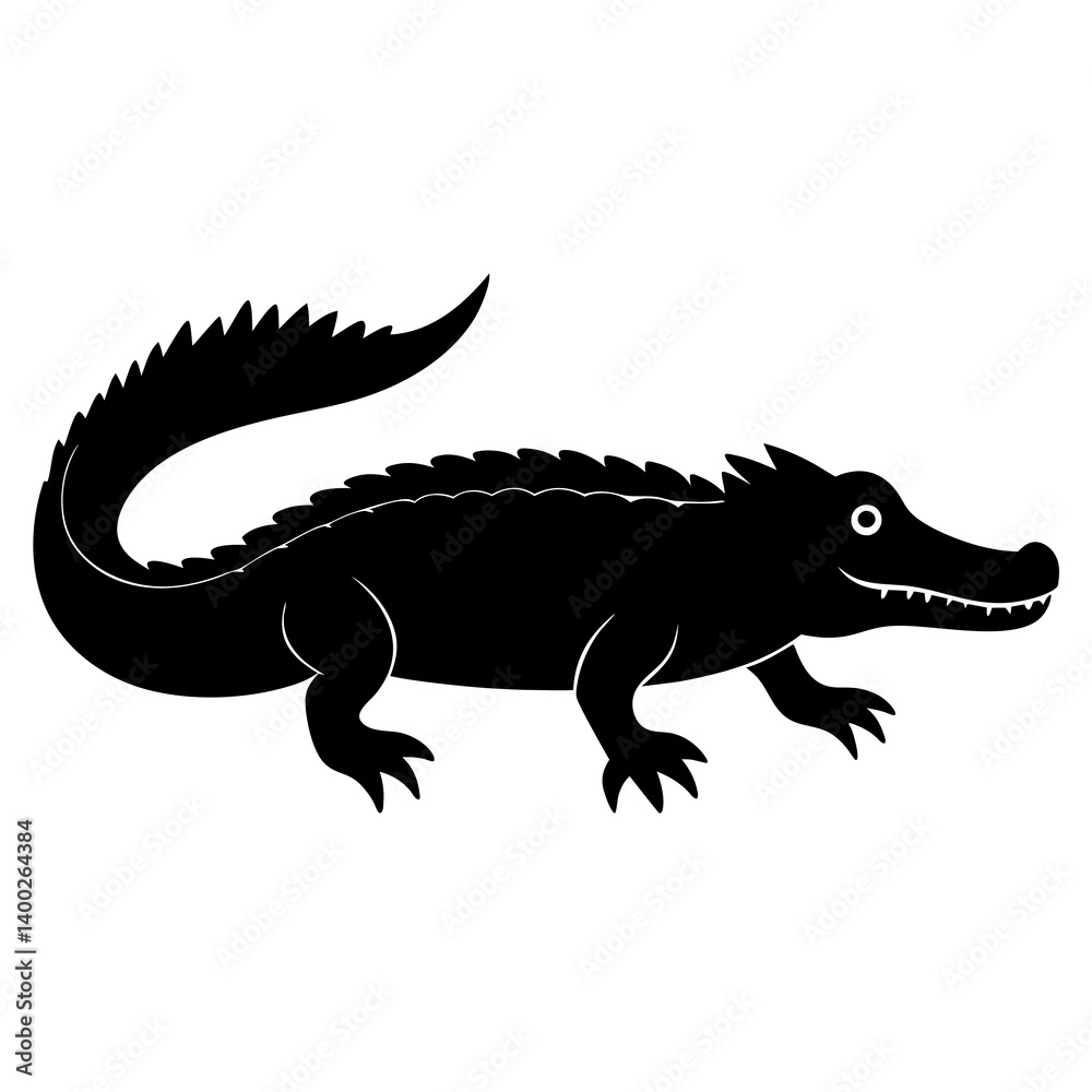 Fototapeta premium Crocodile Silhouette Logo Design