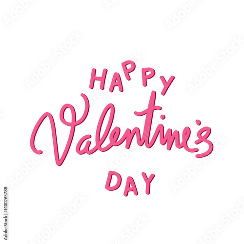 Happy Valentines Day Lettering