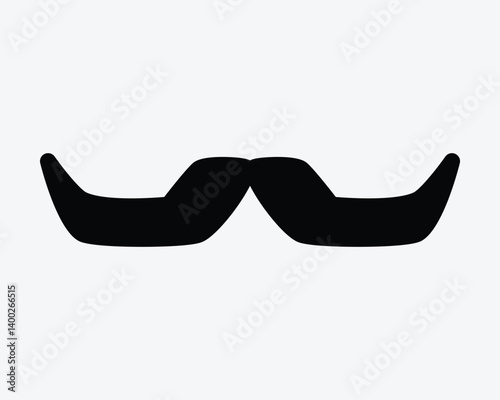 Moustache Shape Icon Pointy Pointing Sharp Facial Hair Italian Classic Men Man Mouth Pattern Fur Black Vector Barber Curly Hipster Curl Symbol Sign Grooming