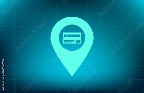 vector icon on blue background with gradient