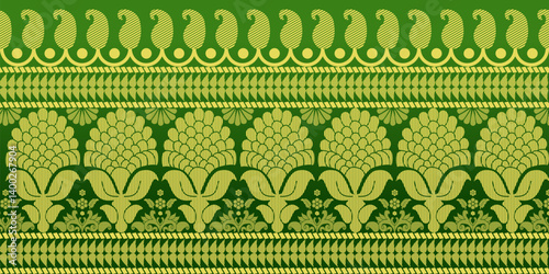 beautiful graphic saree design and this sari design is in Indian style which is for textile fashion industry and it can be used as wallpaper backdrop and website bg this style is originated in india 