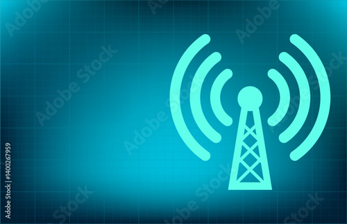 vector icon on blue background with gradient