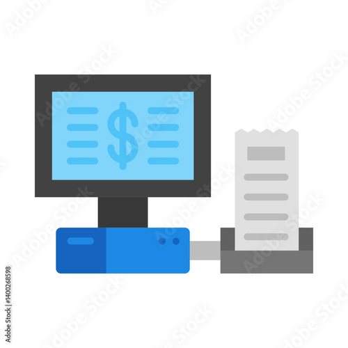 Cash machine flat icon