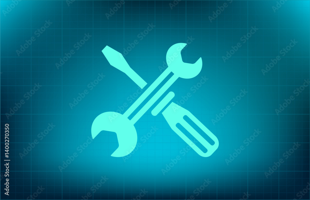 vector icon on blue background with gradient vector icon on blue background with gradient