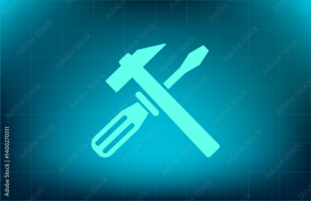 vector icon on blue background with gradient vector icon on blue background with gradient