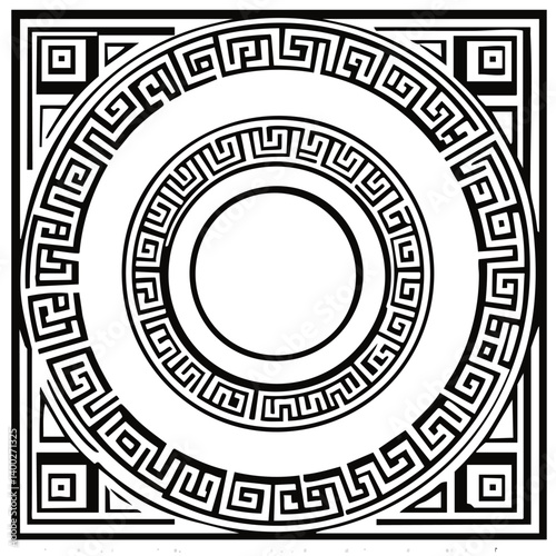 Bilde på lerret Geometric lines entwine, A timeless, classic design.