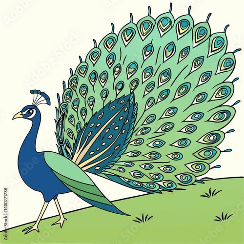 Colorful Peacock Illustration