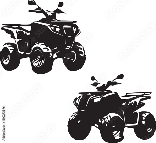 "Black Vector of an ATV Bike - High-Quality Illustration for Design Projects"