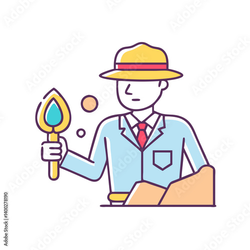 archaeologist icon, archaeologist vector illustration-simple illustration of archaeologist, perfect for archaeologist logos and icons