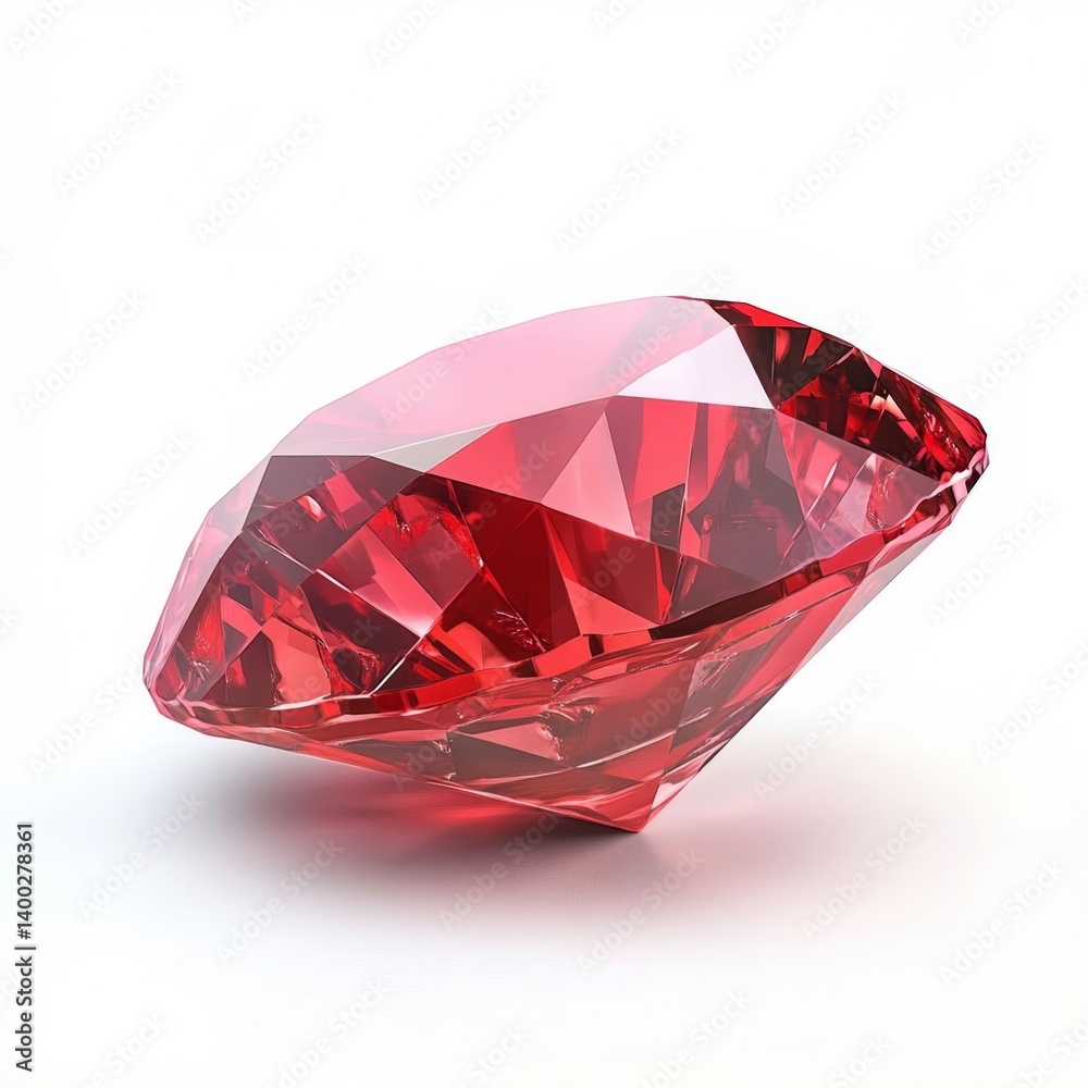 red ruby isolated on white background red ruby isolated on white background