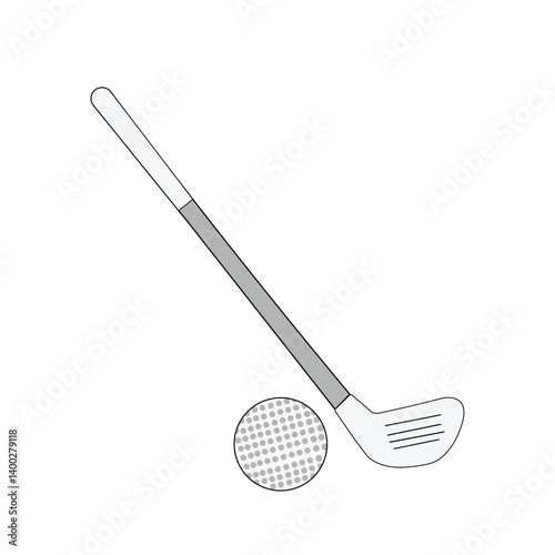 Golf clubs with minimalist colors suitable for elements or logos