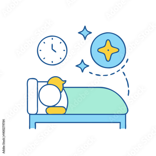 bedtime icon, bedtime vector illustration-simple illustration of bedtime, perfect for bedtime logos and icons