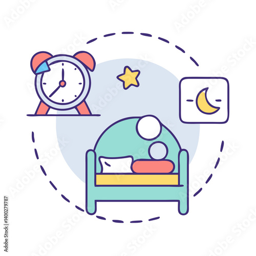 bedtime icon, bedtime vector illustration-simple illustration of bedtime, perfect for bedtime logos and icons