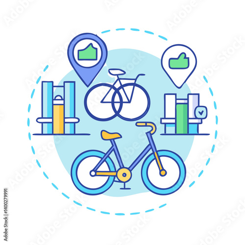 bike sharing station icon, bike sharing station vector illustration-simple illustration of bike sharing station, perfect for bike sharing station logos and icons