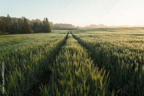Rails in the barley field