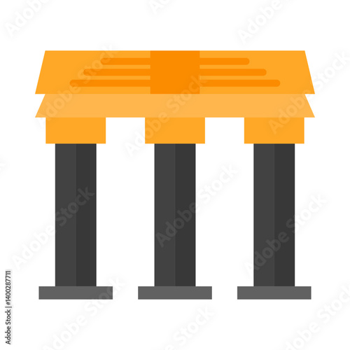 Brandenburg Gate flat icon
