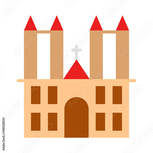 Westminster Abbey flat icon