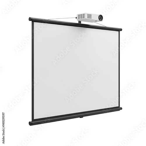 Classroom Projector Screen Pulled Down Icon