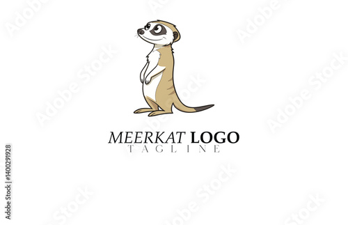 Symmetrical Meerkat Logo Vector – Balanced Wild Animal Icon for Business Identity, Nature Preserve Branding or Tribal-Themed Visual Identity.