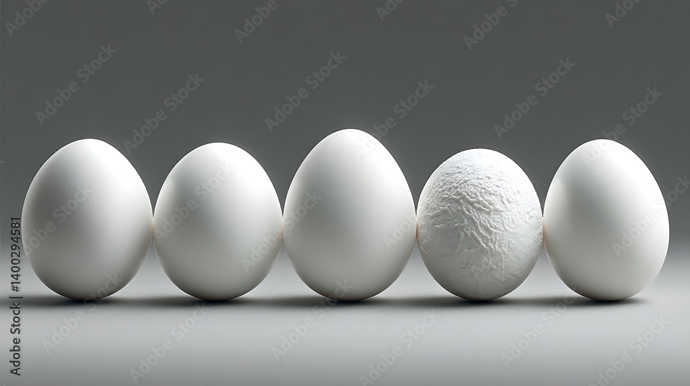 A visual comparison of fresh and aged eggs.