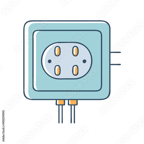 electric outlet icon, electric outlet vector illustration-simple illustration of electric outlet, perfect for electric outlet logos and icons