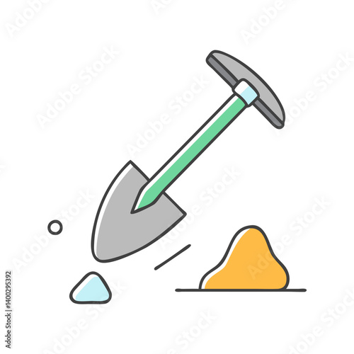 excavation tool icon, excavation tool vector illustration-simple illustration of excavation tool, perfect for excavation tool logos and icons