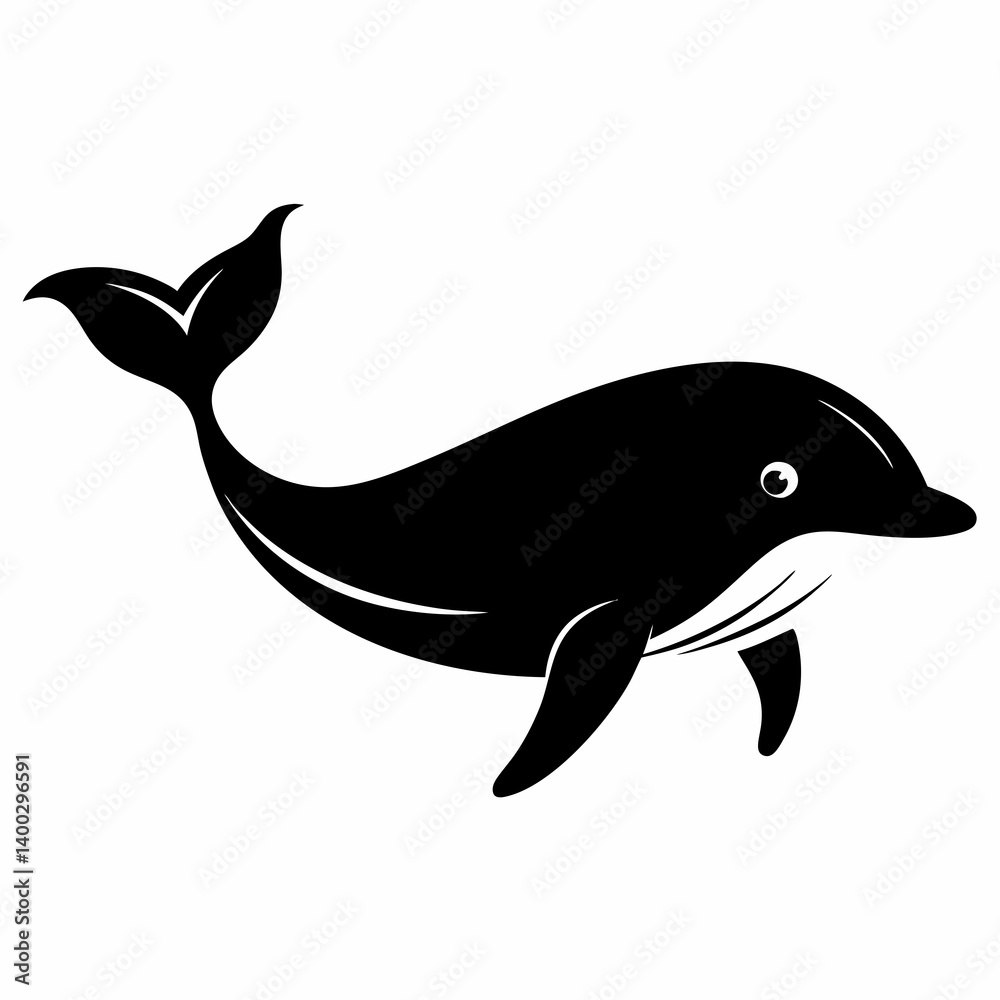 Elegant Whale Silhouette Art Elegant Whale Silhouette Art