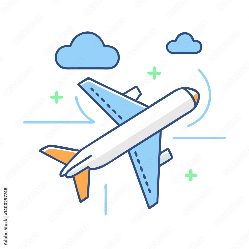 Naklejka premium flight icon, flight vector illustration-simple illustration of flight, perfect for flight logos and icons